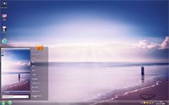 紫色海滩win7主题下载