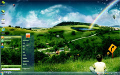 绿色家园win7壁纸主题