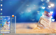 爱心小瓶win7系统主题