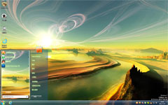 梦幻落日win7唯美主题