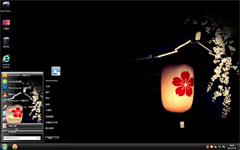 夜中孤灯win7系统主题