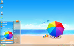 海滩上的爱win7精美主题