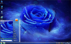 蓝色玫瑰win7高清壁纸
