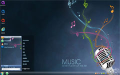 悠扬的歌声win7壁纸主题