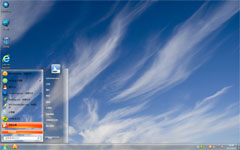 魅力蓝天win7系统主题