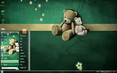 线偶小熊win7系统主题