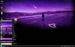 非主流紫色win7背景主题