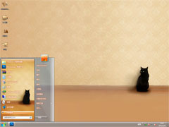 一只猫win7简洁主题