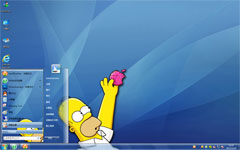卡通动画win7系统主题