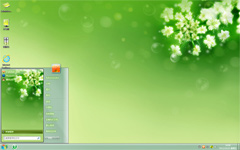 浓浓绿意win7清爽主题