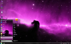 梦幻紫色极光win7桌面主题