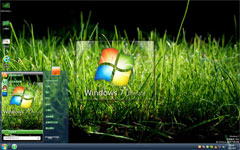 微软win7绿色桌面壁纸