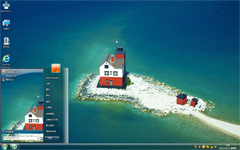 海上小屋win7风景主题